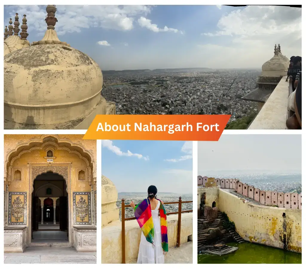 A collage of images taken at Nahargarh Fort, Jaipur.