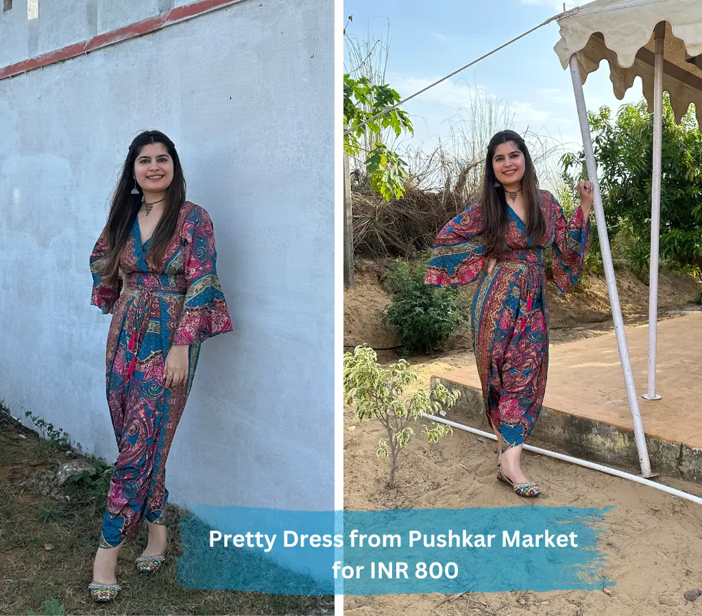 Blue Dress from Pushkar Market for just INR 800.