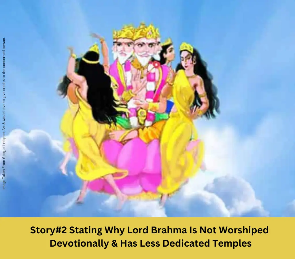 Lord Brahma and Shatrupa Story depiction