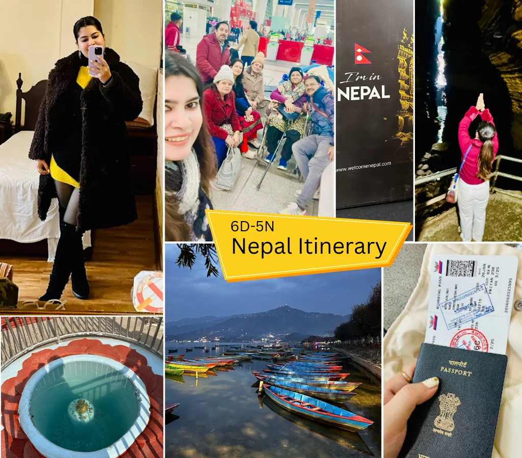 A collage of images showcasing the Nepal Itinerary for 5 nights and 6 days.