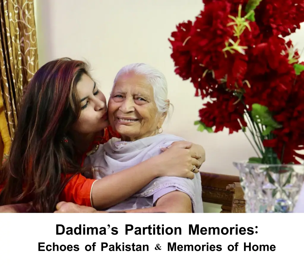 A granddaughter hugging her desi grandma ~ Dadima.