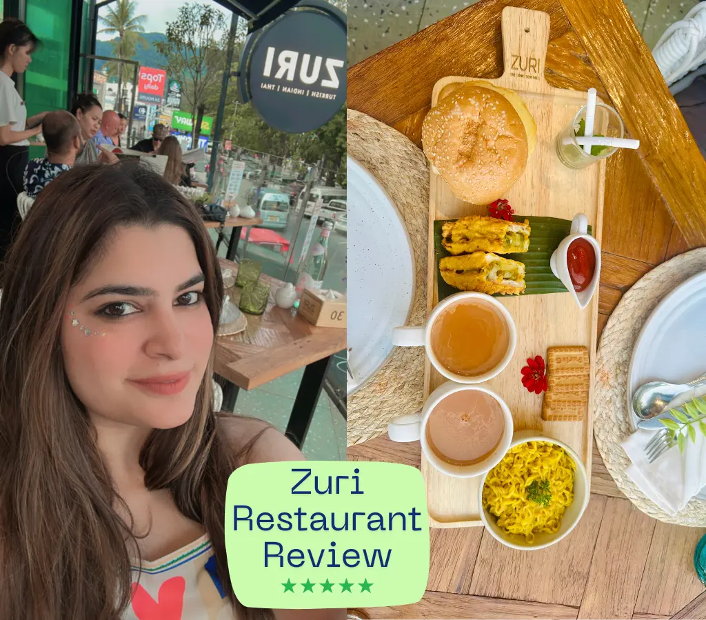Chai Sutta Platter served at Zuri Restaurant in Phuket – Indian snacks with tea, captured during a tropical café visit